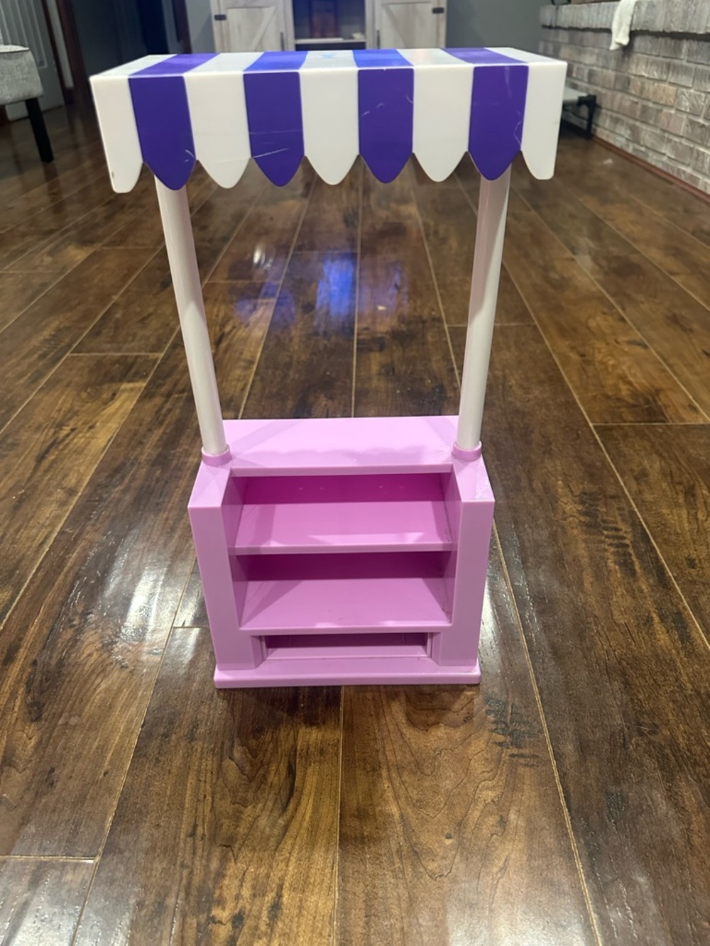 Kids Pink and Purple Play Market Stand Toy - Doll Accessory